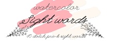 KINDERGARTEN SIGHT WORDS