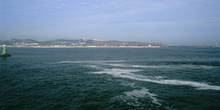 Vista general del puerto de El Musel, Gijón, Principado de Astur