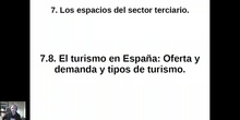 0708 Oferta, demanda y tipos de turismo en España