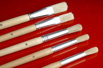 Pinceles de distintos tipos