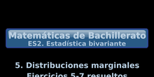 ES2. 5 Distribuciones marginales. Ejercicios 5-7 resueltos