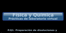 P.Q1 Preparación de disoluciones y determinación de coeficientes estequiométricos