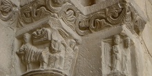 Capitel con escena de la Natividad. Iglesia de Roda de Isábena,