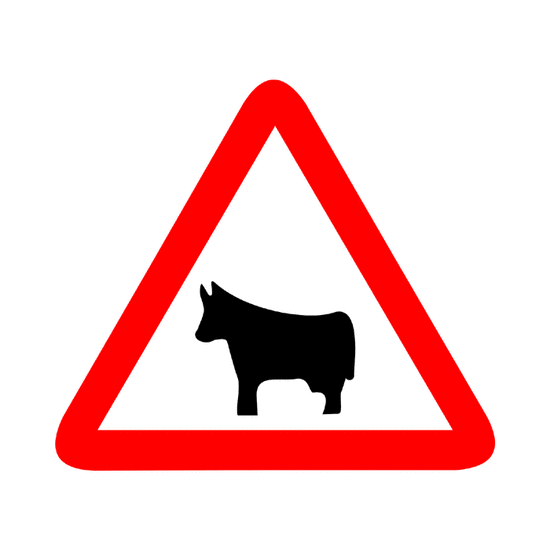 Peligro: Paso de animales domésticos