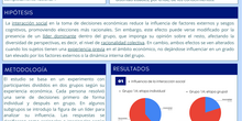 Póster de Investigación de La economía conductual: la influencia de la interacción social en nuestras decisiones