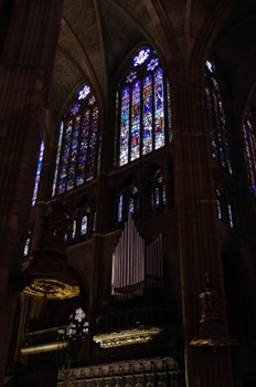 órgano y vidrieras, Catedral de León, Castilla y León