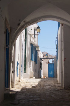 Calle, Sidi Bou Said, Túnez