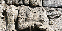 Detalle de relieves, Templo Borobudur, Jogyakarta, Indonesia