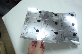 Plastificado con poliéster metalizado