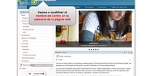 Modificar el nombre del Centro en la cabecera de la Página Web