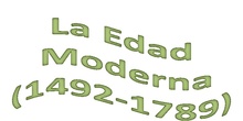 Tema 9. La Edad Moderna
