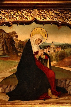 Virgen María, predela del retablo de santa Magdalena, Huesca