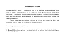 Informes de Lectura