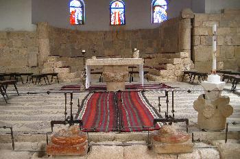 Altar de la Iglesia en Monte Nebo, Jordania