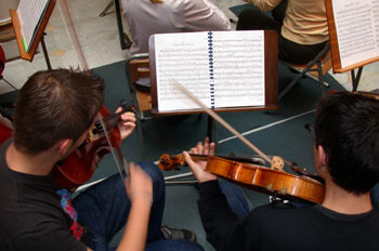 Ensayo de una orquesta