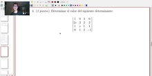 Matrices y Determinantes - Examen B Ejercicio 4