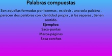 PALABRAS PRIMITIVAS, DERIVADAS Y COMPUESTAS