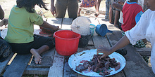 Preparando la comida, Campamento de pescado, Alunaga, Sumatra, I