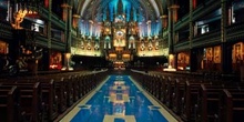 Interior de la Basílica de Notre Dame de Montreal, Canadá