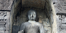 Buda enseñando, Templo Borobudur, Jogyakarta, Indonesia