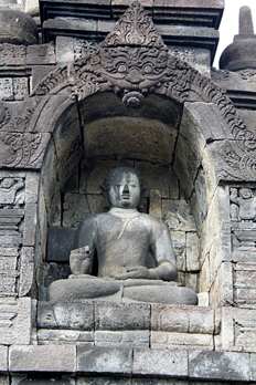 Buda enseñando, Templo Borobudur, Jogyakarta, Indonesia