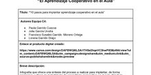 PROYECTO FINAL EQUIPO DE TRABAJO C4: 10 PASOS PARA IMPLANTAR APRENDIZAJE COOPERATIVO