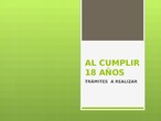 Al cumplir 18 años