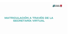 Matriculación a través de la Secretaría Virtual de la Comunidad de Madrid