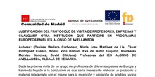 Protocolo para la recepción de visitantes europeo al centro en relación a los Programas europeos