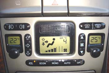 Cuadro de mandos de climatización de 2 zonas