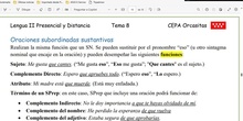 Lengua II Tema 8 Clase 79 20260520 - Oraciones subordinadas sustantivas
