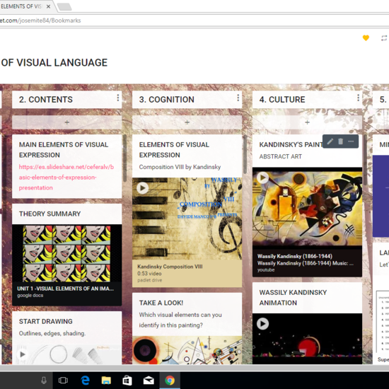 IMAGE OF PADLET IN-60 2017- BASIC ELEMENTS OF VISUAL LANGUAGE