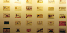 Etiquetas de diferentes sidras espumosas, Museo de la Sidra de A