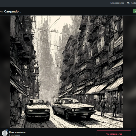 Interfaz de Night Café Studio