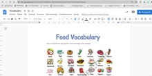 Vocabulary food