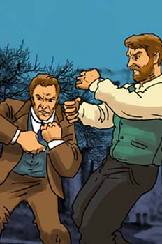 El secreto de Wilhelm Storitz: Henry y Marc intentando atrapar a