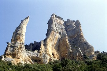 Formaciones rocosas en el Barranco de Mascún, Huesca