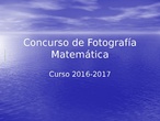 Concurso Fotografía Matemática
