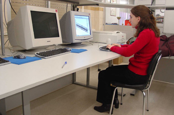 Posición de trabajo en pantallas de visualización