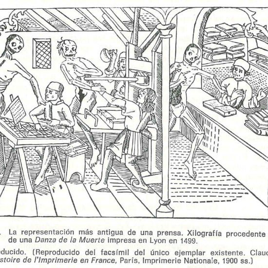 La representación más antigua de una prensa, 1499
