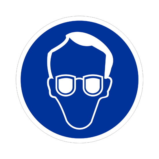 Uso obligatorio de gafas protectoras