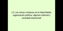 2.5. Sociedad estamental y régimen feudal