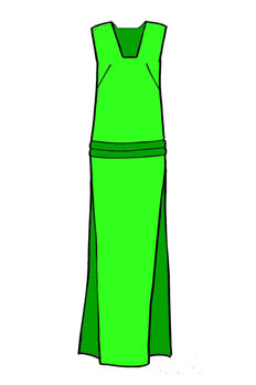 Vestido de aberturas laterales