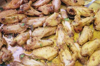 Alitas de pollo fritas