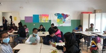 COSECHA DE LECHUGA DEL HUERTO Y COMIDA EN LA CLASE 5