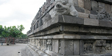 Detalle de un esquinazo del templo de Wisnu, Prambanan, Jogyakar