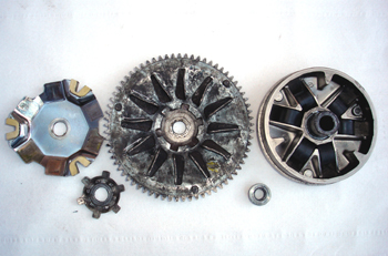 Ciclomotor. Despiece del variador de velocidad