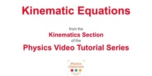 Introduction to kynematics equations