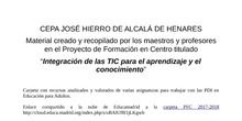 PFC 2017-2018 CEPA José Hierro. Materiales elaborados