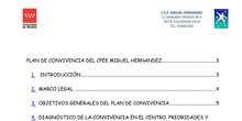 CPEE MIGUEL HERNANDEZ PLAN DE CONVIVENCIA